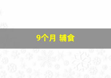 9个月 辅食